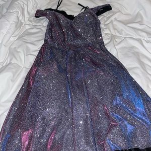 Off the shoulder dress!